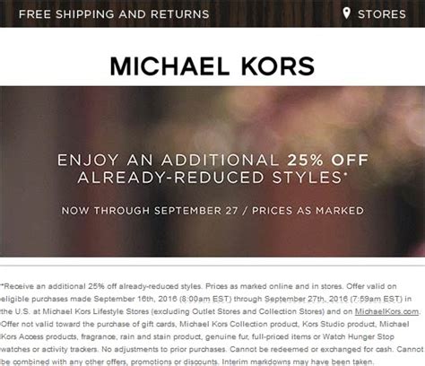 michael kors first order discount usa